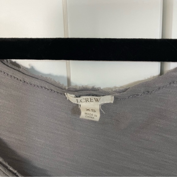 J. Crew Brûlée Ruffled Grey Tank Top size XS - Picture 4 of 6
